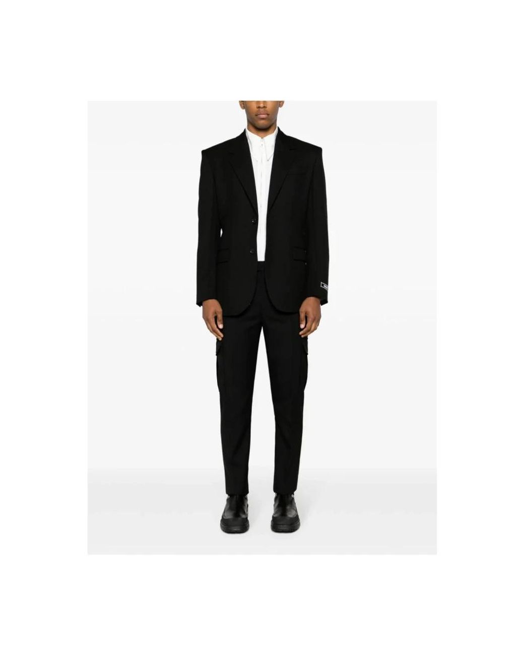 McQueen Black Slim-Fit Trousers for men