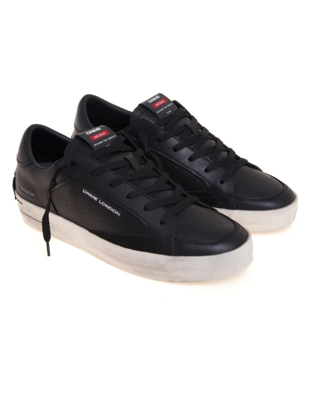 Crime London Black Sneakers for men