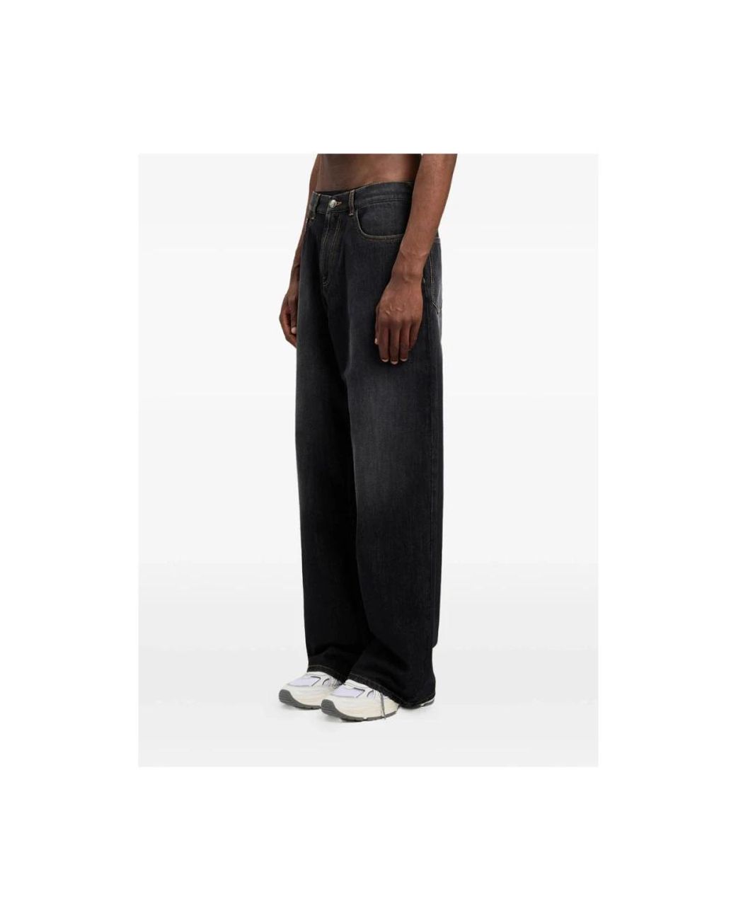 Palm Angels Blue Wide Jeans for men