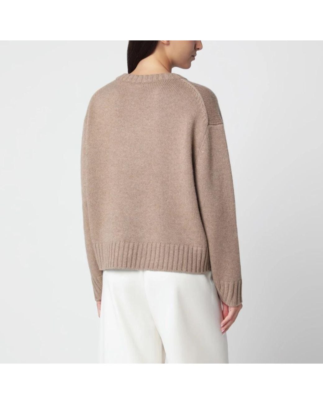 Almala Brown Round-Neck Knitwear