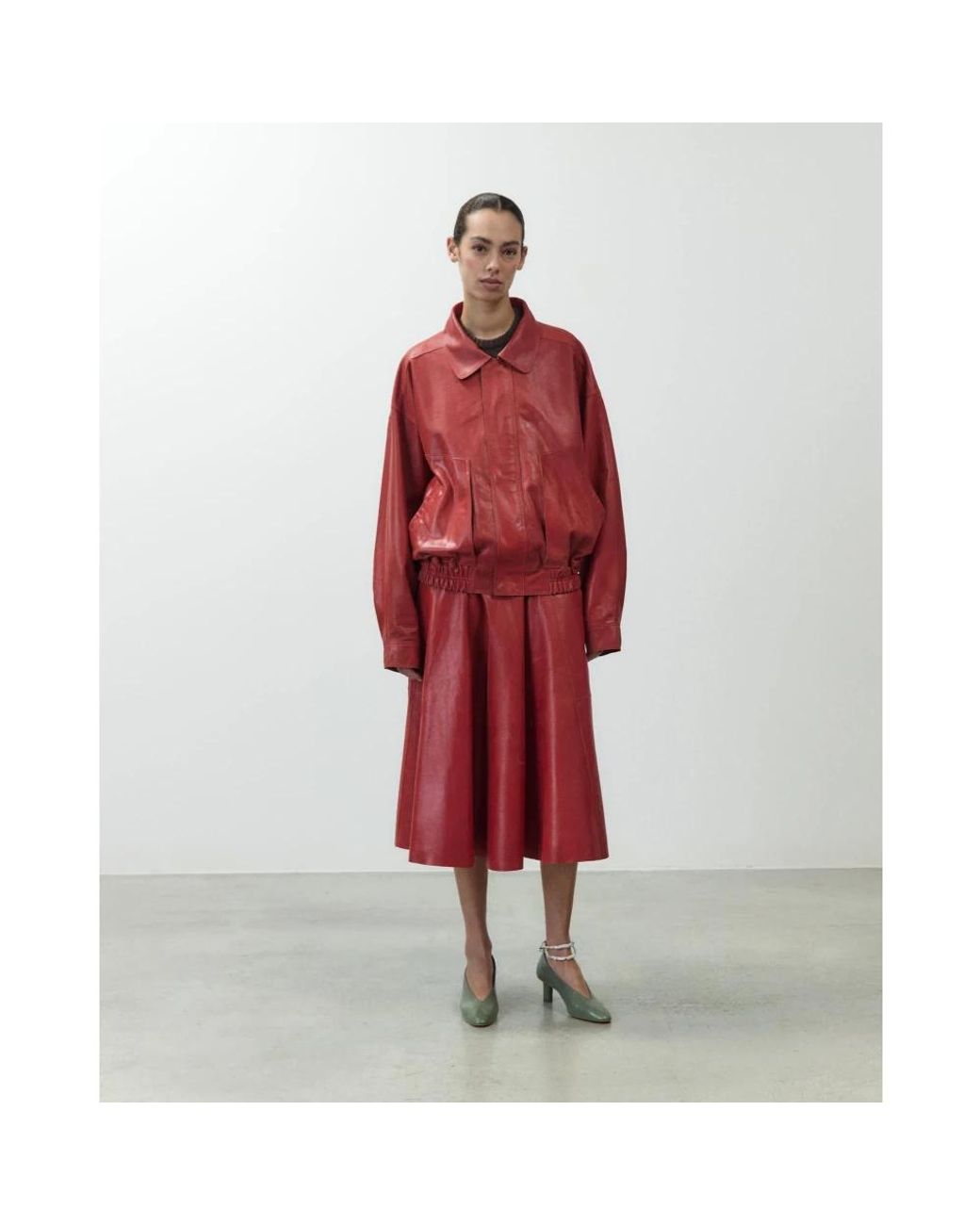 Alysi Red Cazadora Bomber