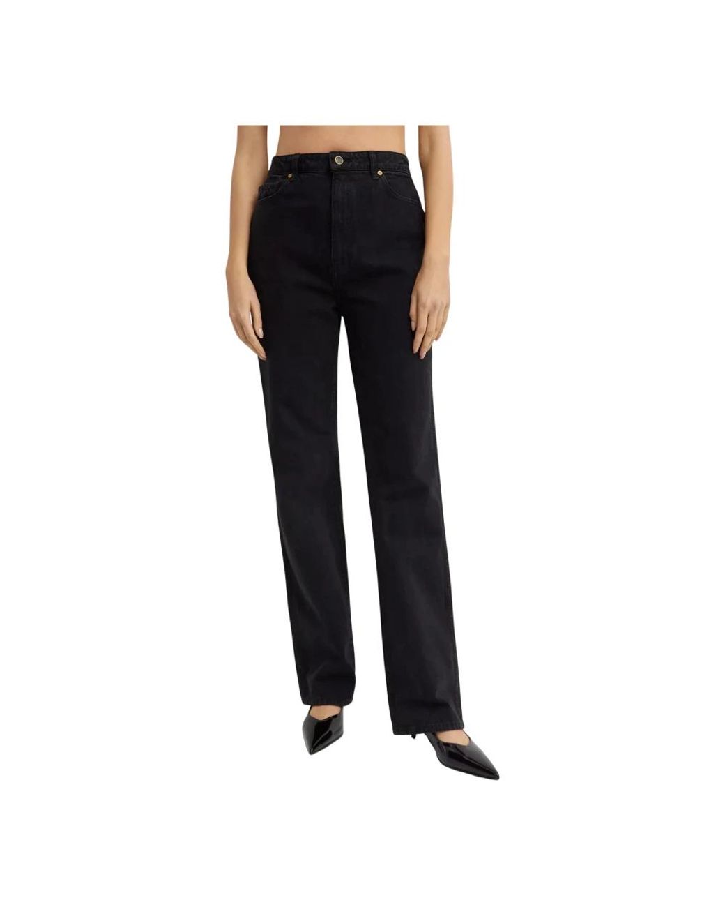 Khaite Black Straight Fit Jeans