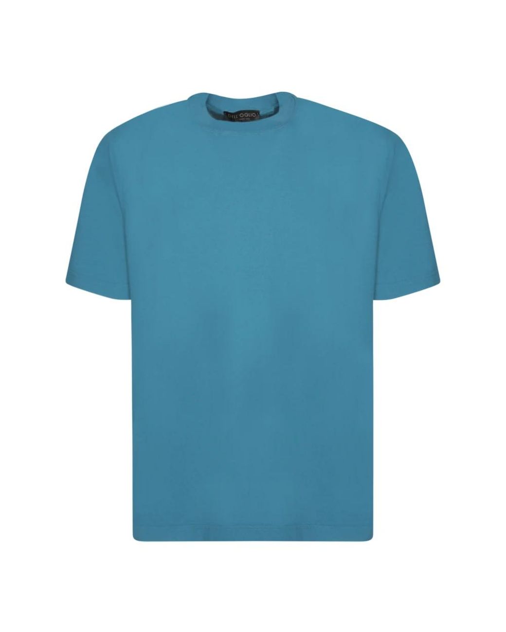 Dell'Oglio Tops ,Blauw ,T-Shirt Met Ronde Hals in het Blue voor heren