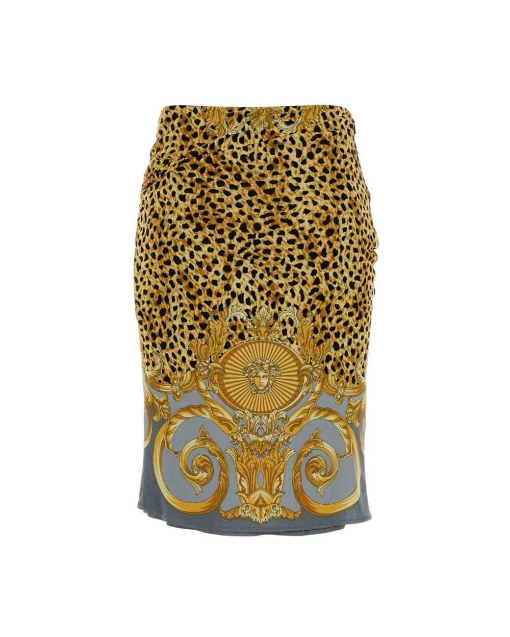 Versace Metallic Pencil Skirts