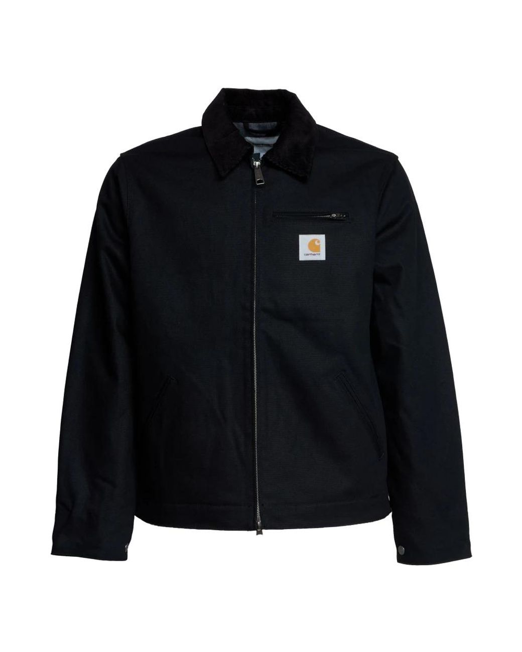 Carhartt Black Detroit Blanket Lined Corduroy Collar Canvas Jacket for men