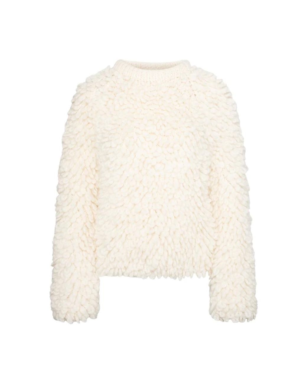 Envelope White Round-Neck Knitwear