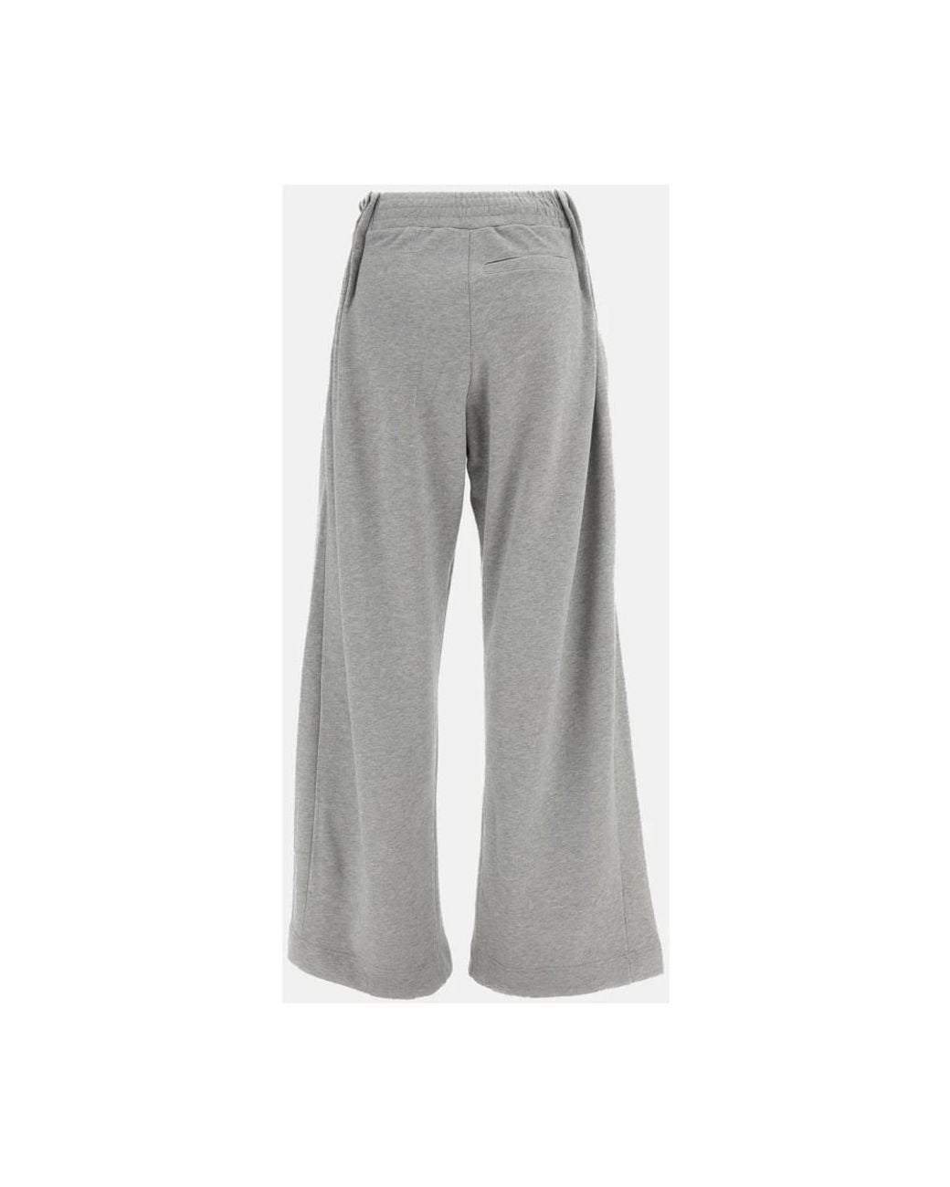 Dries Van Noten Gray Wide Trousers