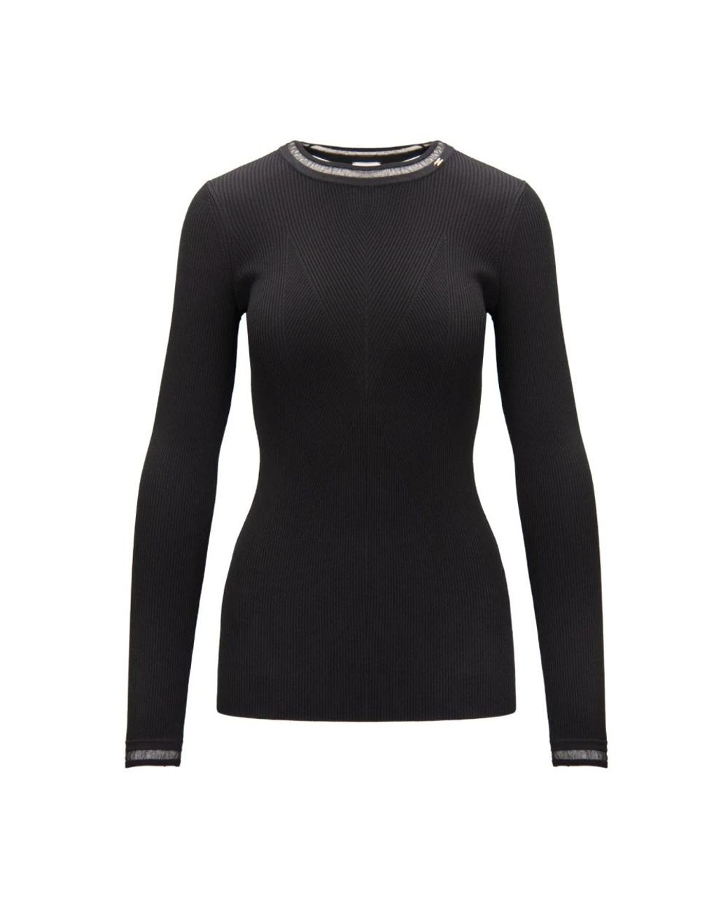 Elisabetta Franchi Black Long Sleeve Tops
