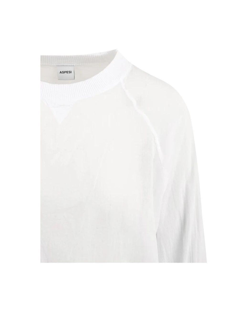 Aspesi White Round-Neck Knitwear