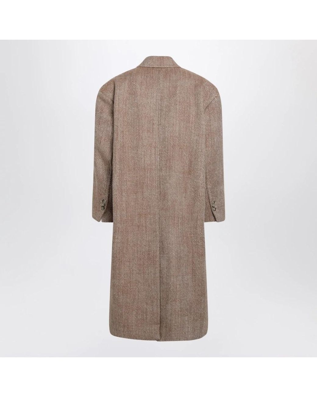 AMI Brown Double-Breasted Coats for men