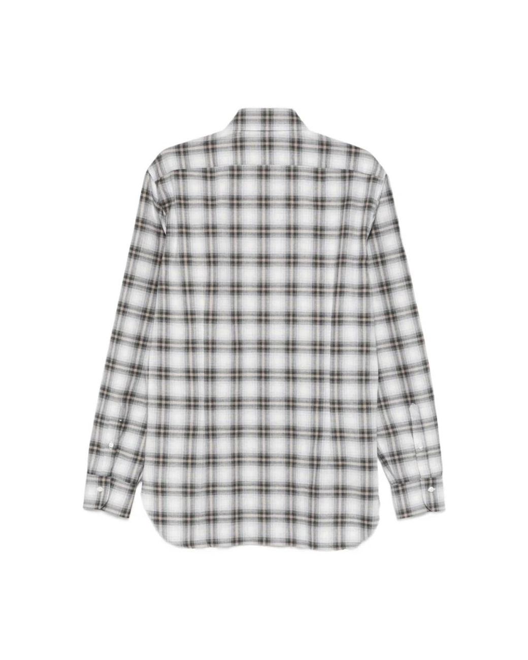 Barba Napoli Gray Casual Shirts for men
