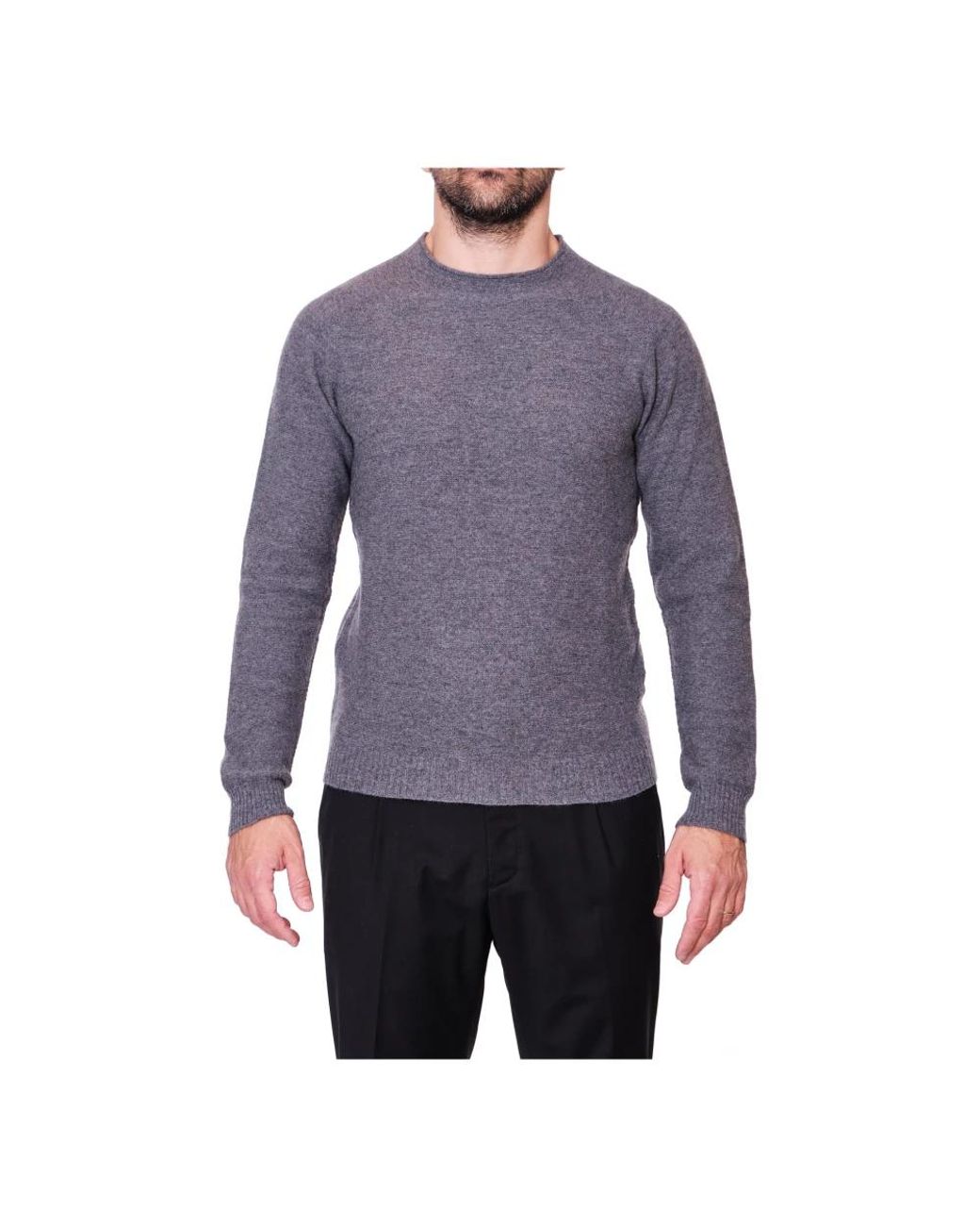 Alpha Studio Knitwear > Round-neck Knitwear in het Purple voor heren