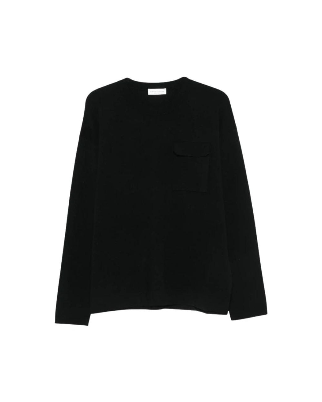 Roberto Collina Black Round-Neck Knitwear for men