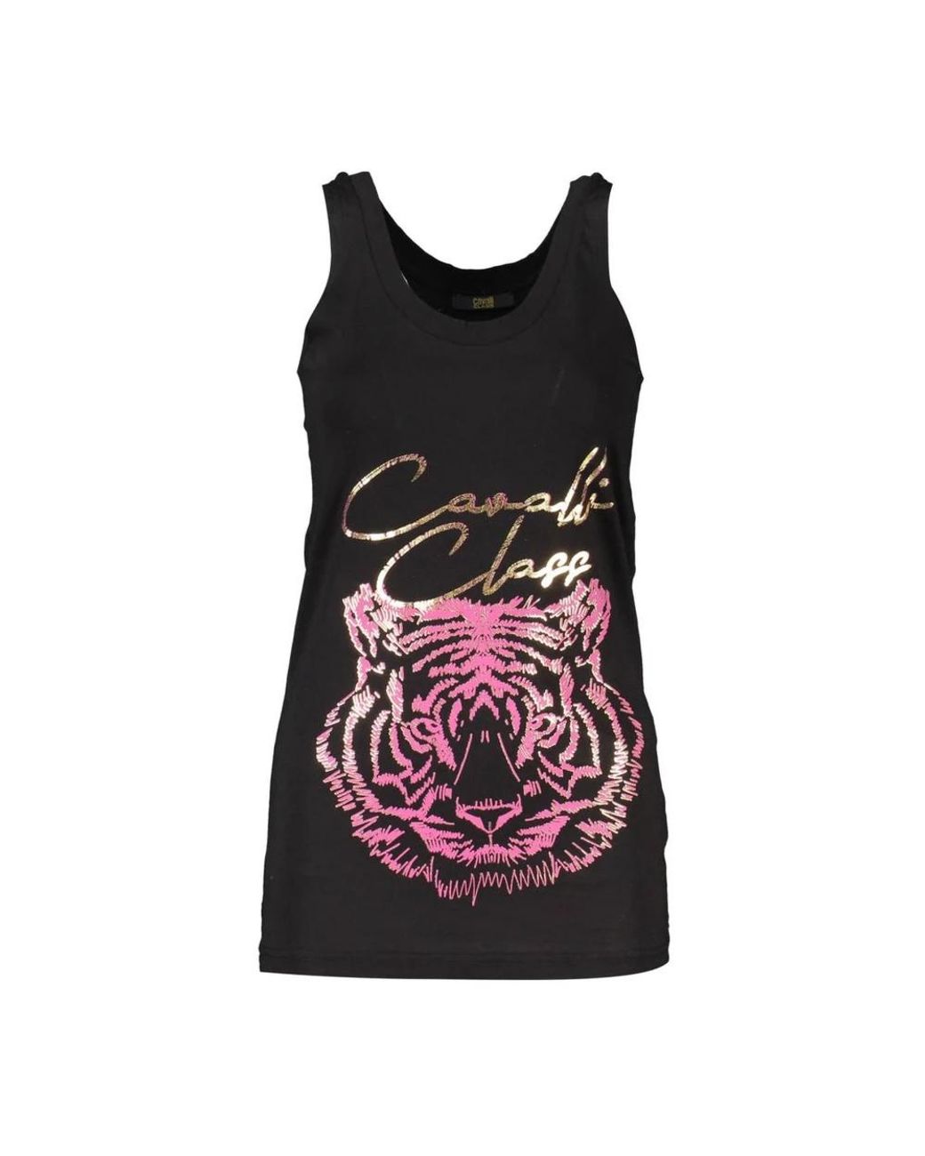 Roberto Cavalli Black Sleeveless Tops