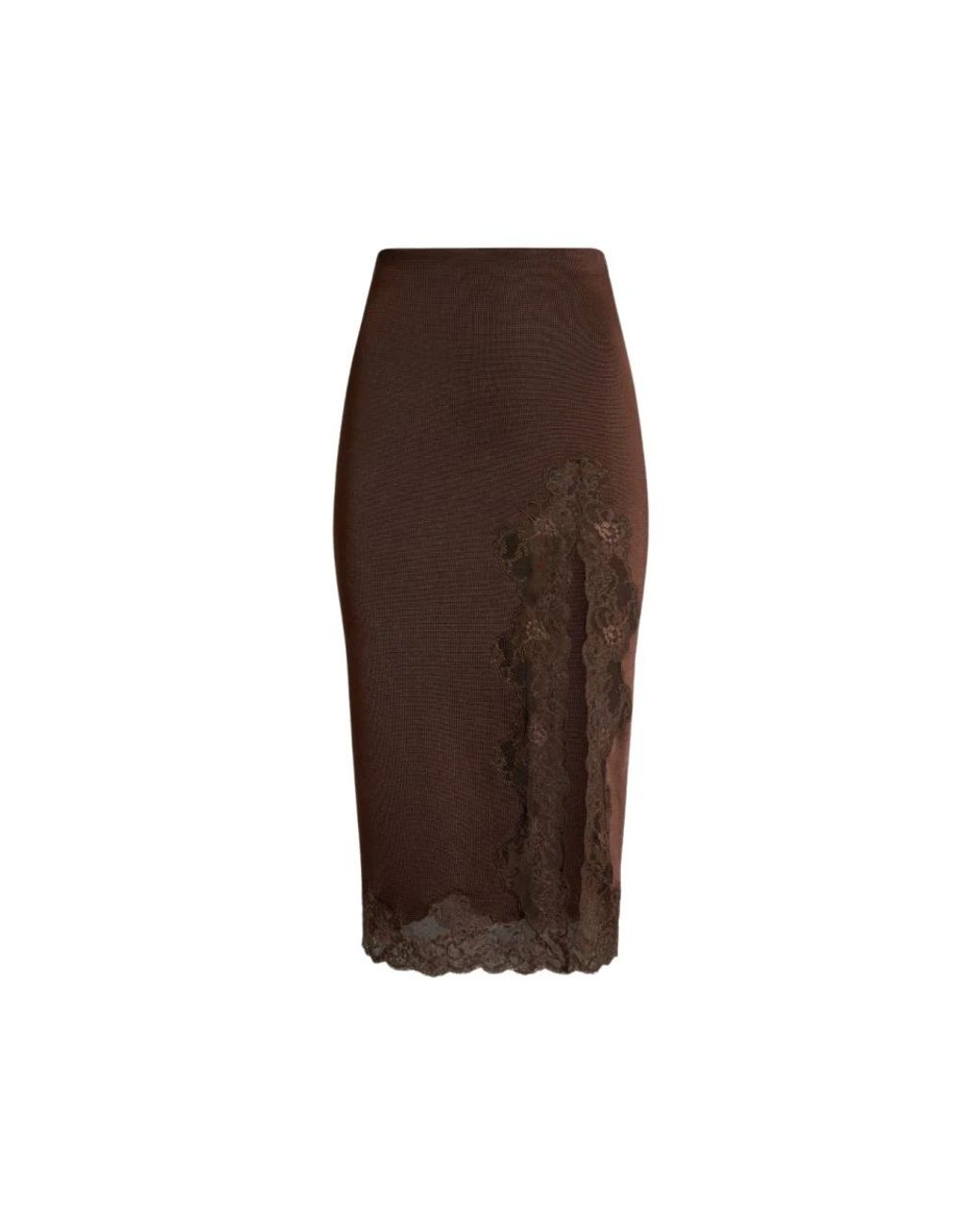 Balmain Brown Midi Skirts