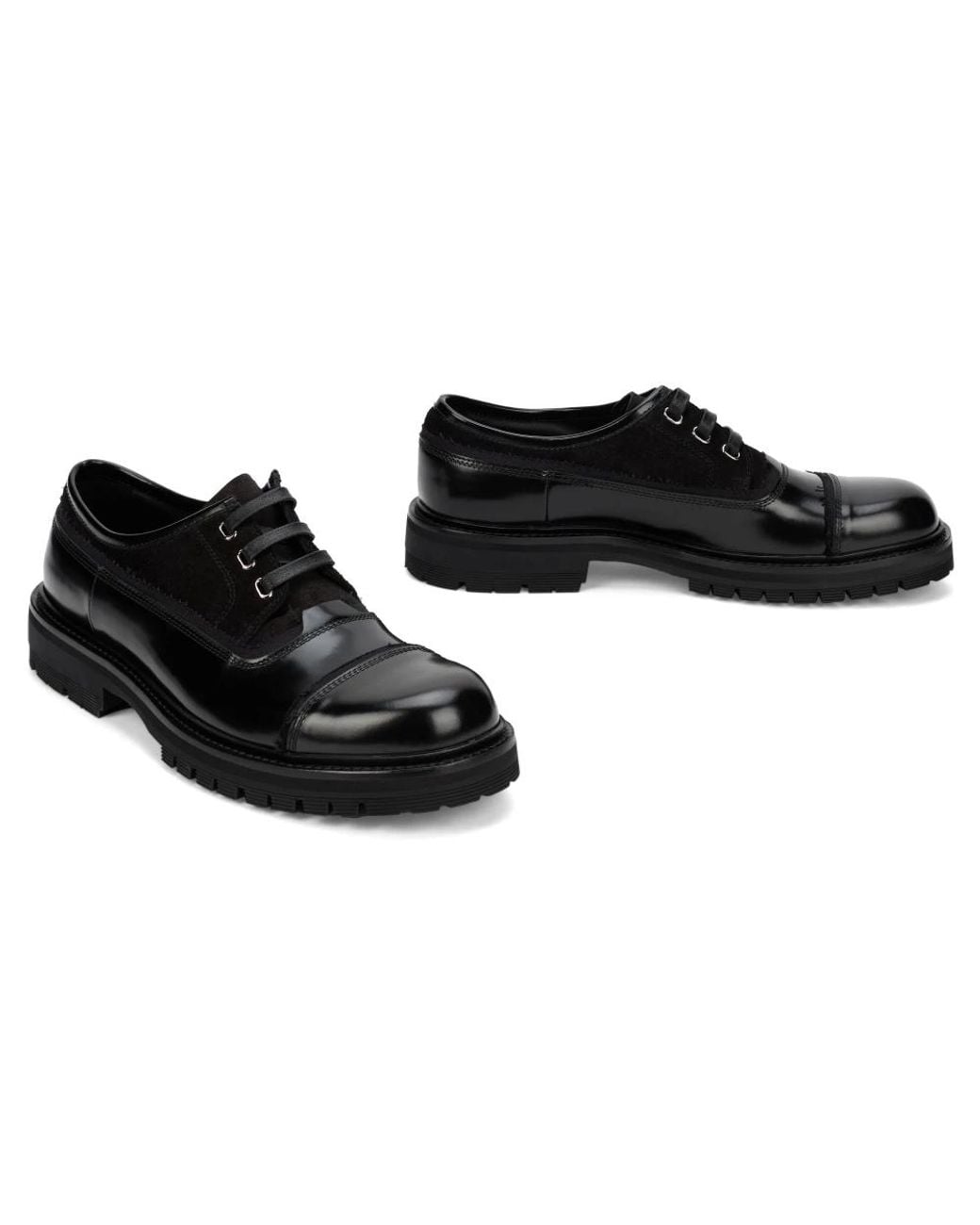 Dolce & Gabbana Black Laced Shoes for men
