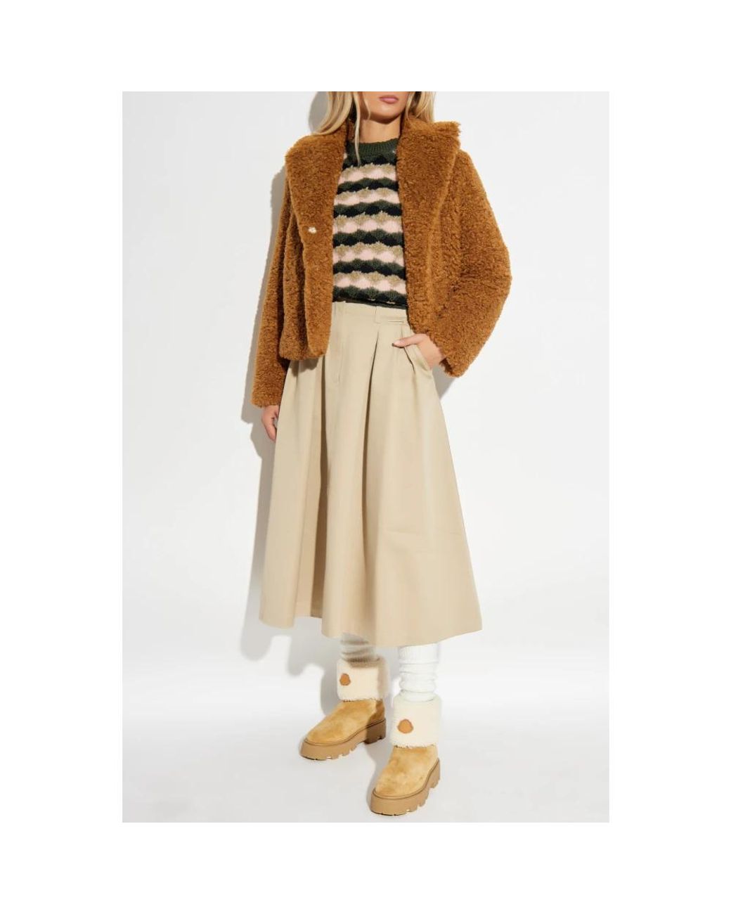 Moncler Brown Barbot Down Jacket