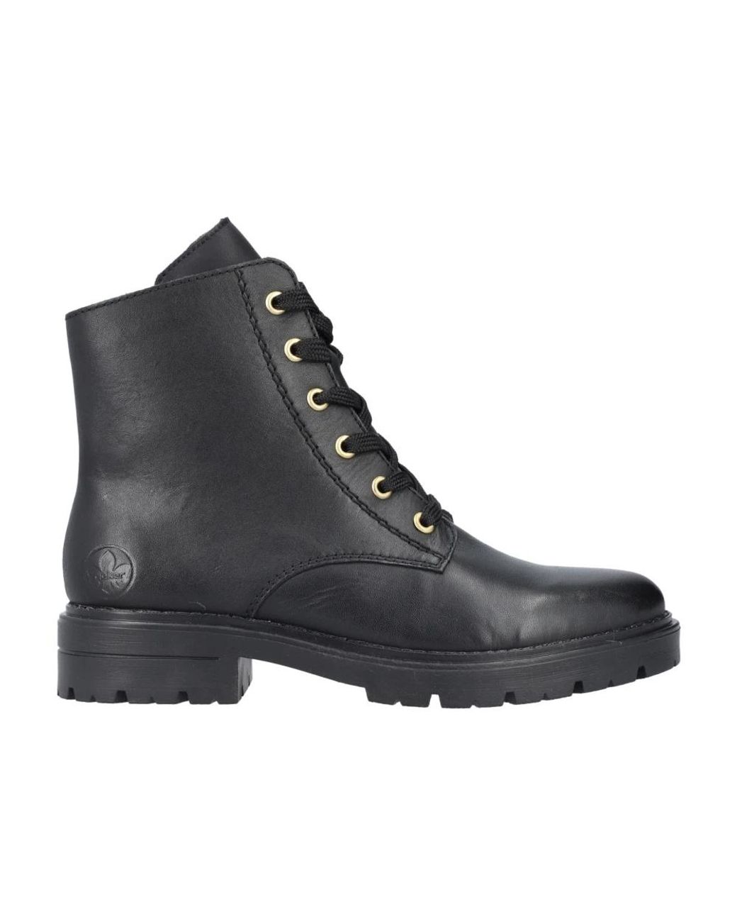 Rieker Black Lace-Up Boots