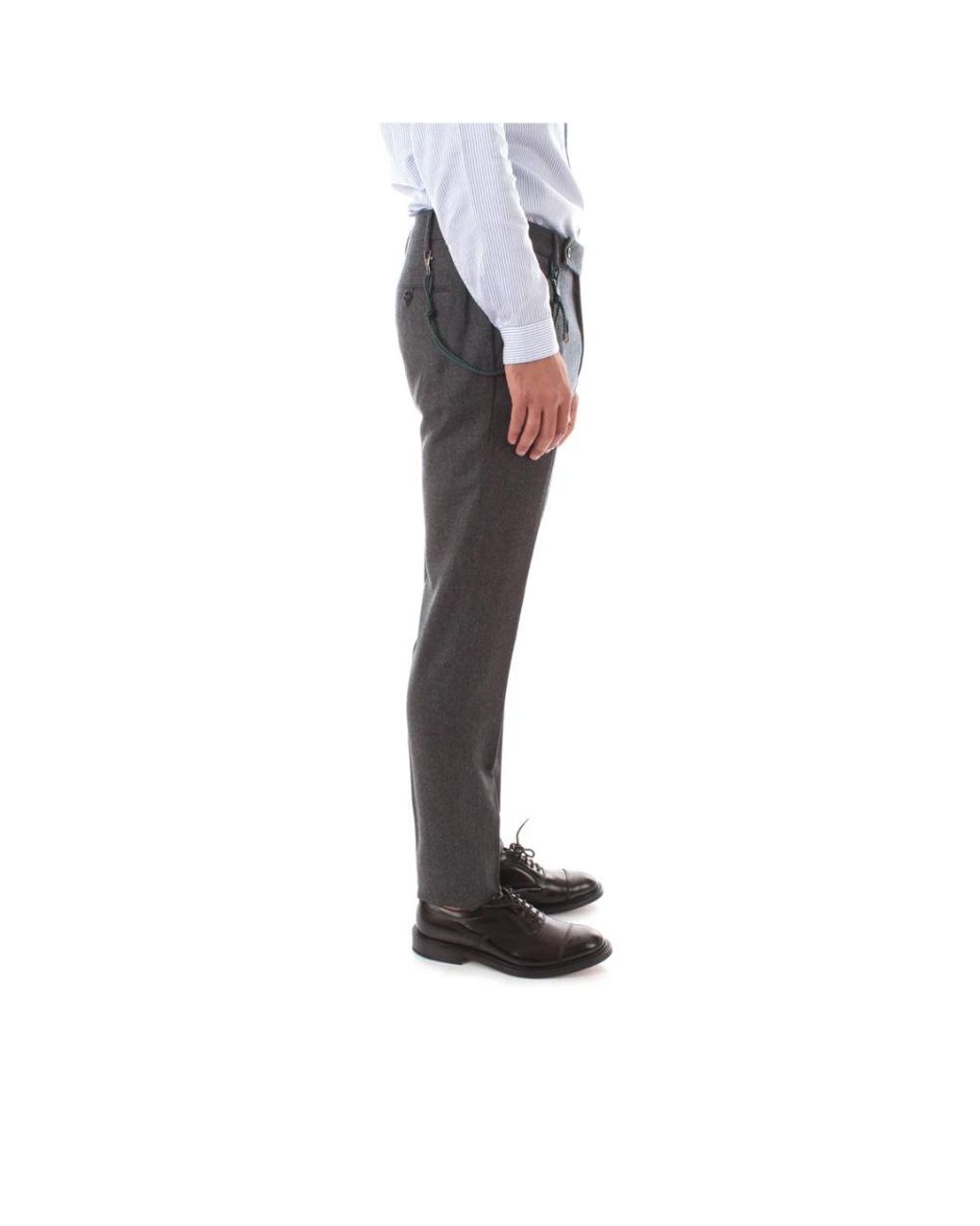 Berwich Gray Slim-Fit Trousers for men