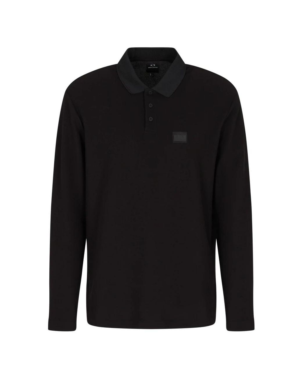 ARMANI EXCHANGE Black Polo Shirts for men