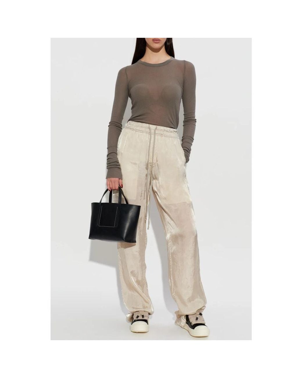Rick Owens Natural Wide Trousers