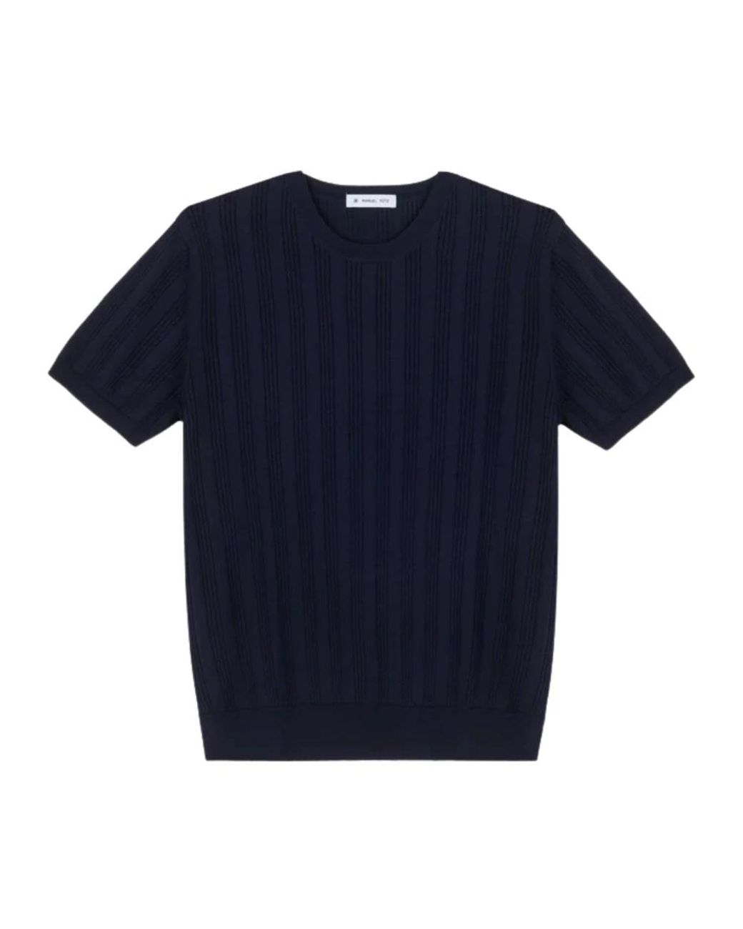Manuel Ritz Blue Round-Neck Knitwear for men