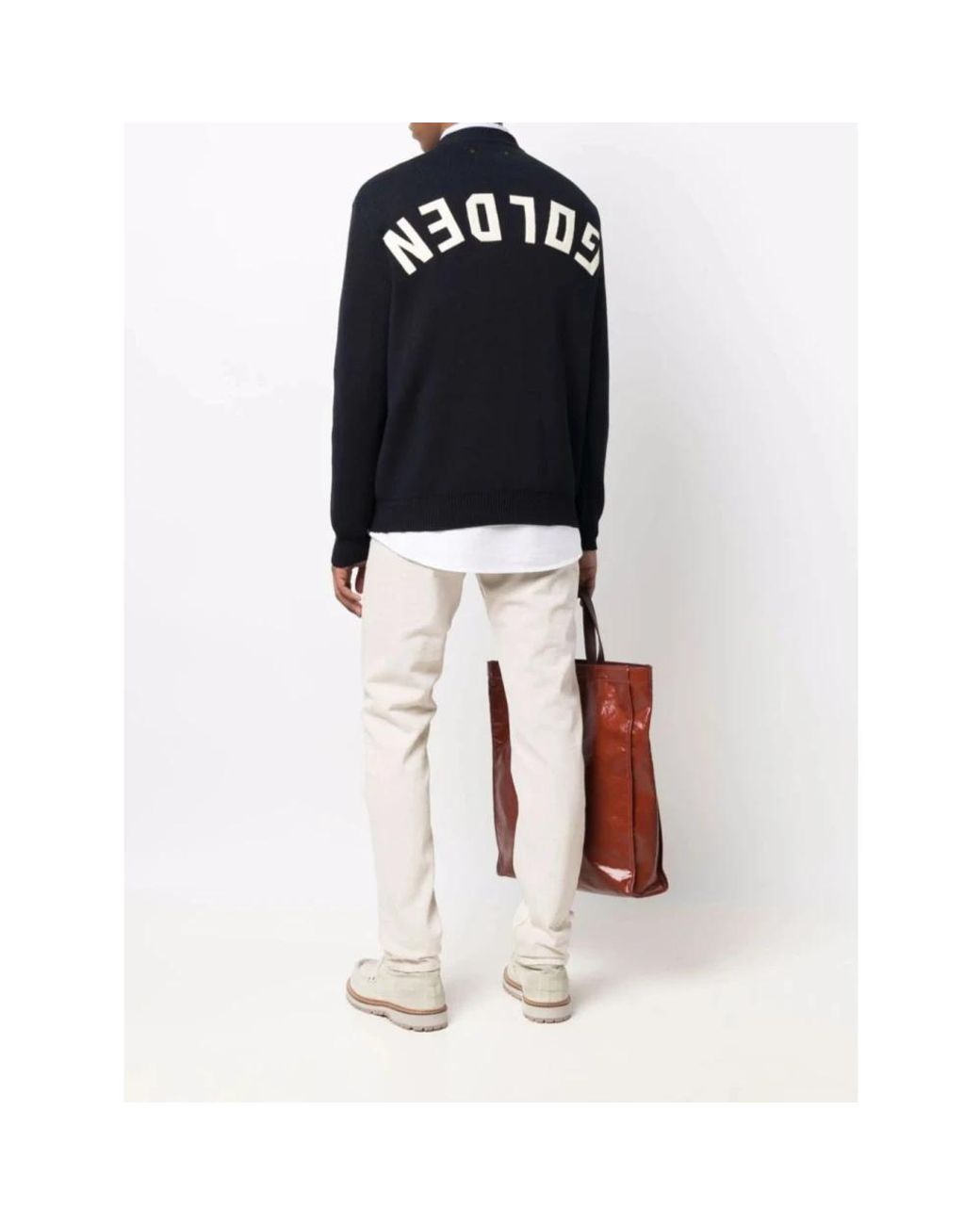 Golden Goose Deluxe Brand Blue Round-Neck Knitwear for men