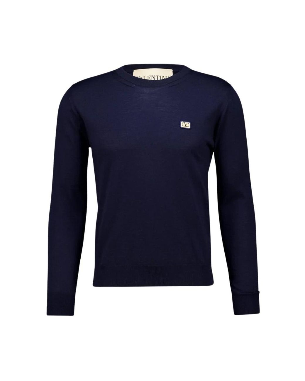Valentino Garavani Blue Round-Neck Knitwear for men