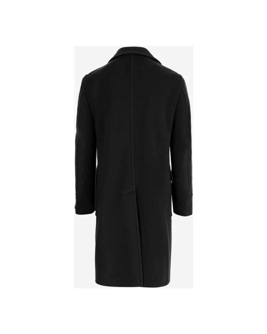 Tagliatore Black Double-Breasted Coats for men