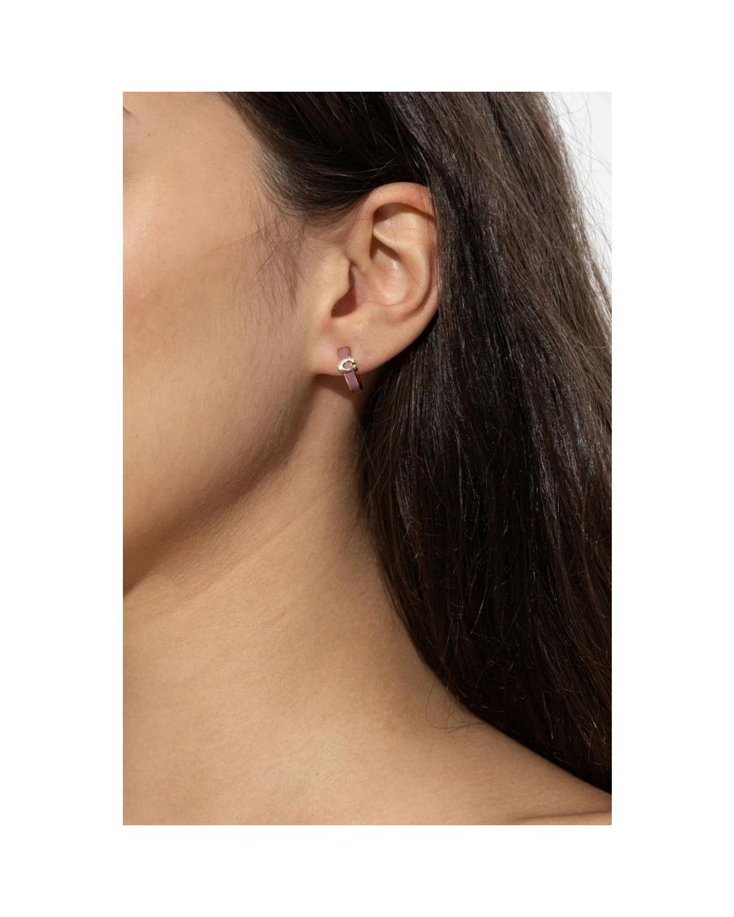 COACH Accessoires ,Veelkleurig ,Brass Earrings in het Metallic