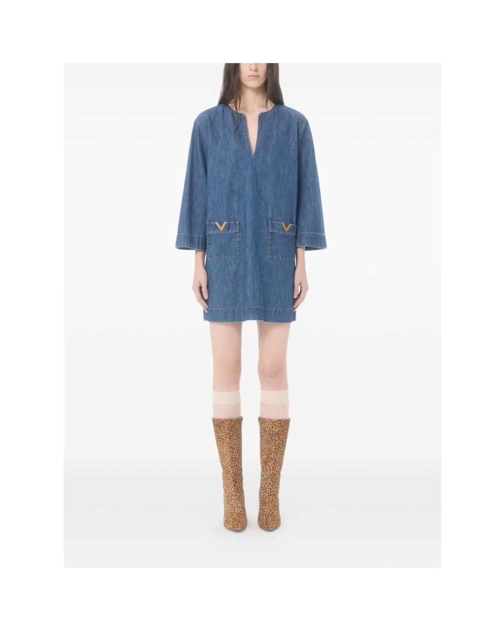 Valentino Blue Short Dresses