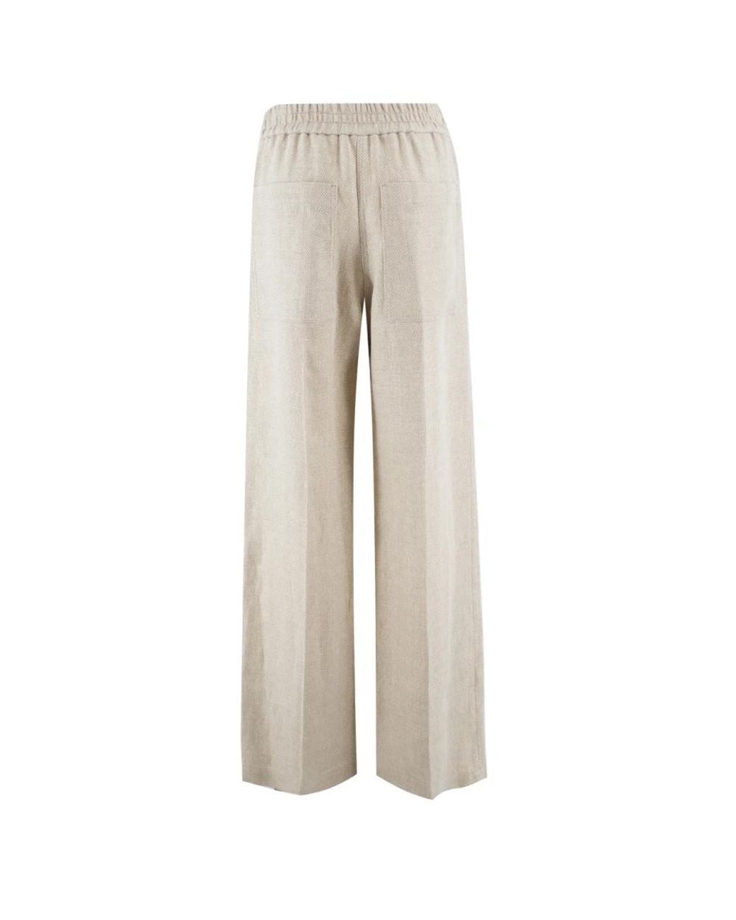 Brunello Cucinelli Gray Wide Trousers