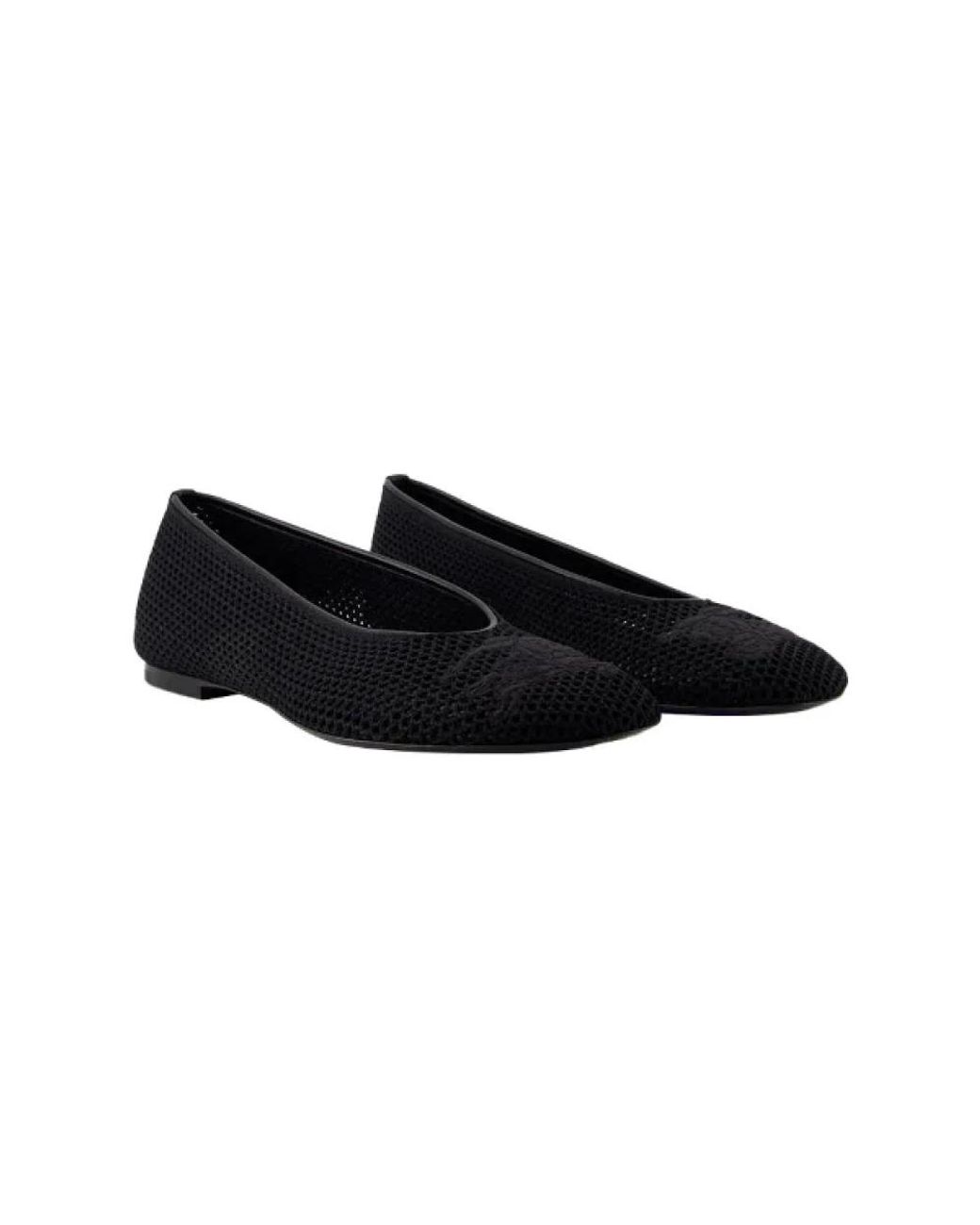 Burberry Black Ballerinas Mit Mesh-Details
