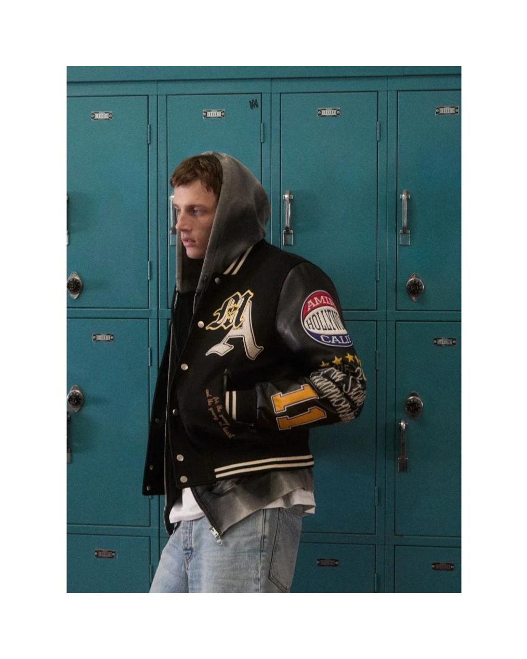 Amiri Black Bomber Jackets for men