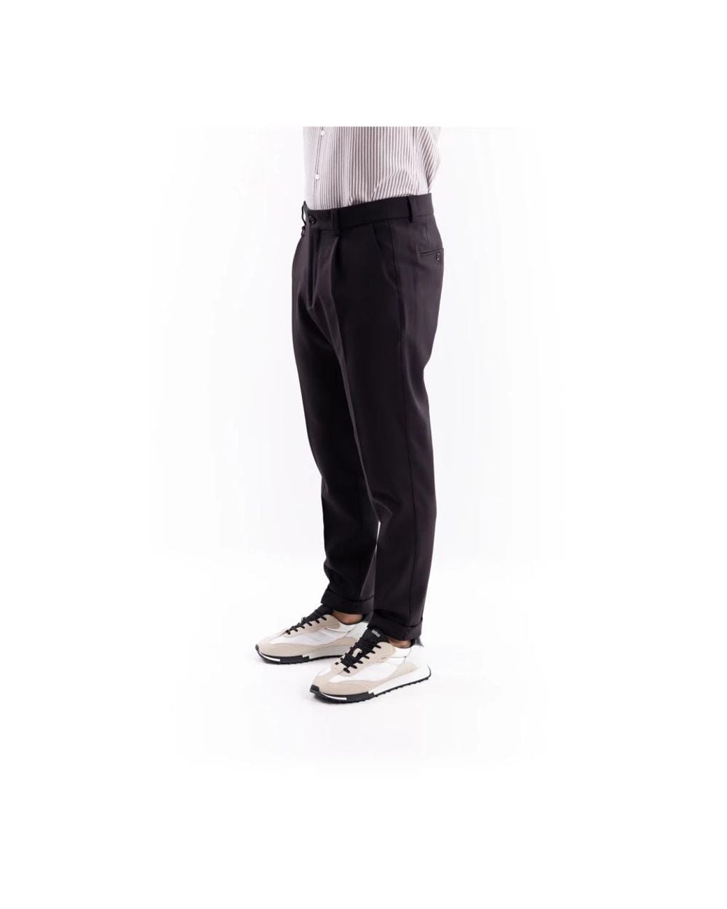 Paolo Pecora Gray Suit Trousers for men