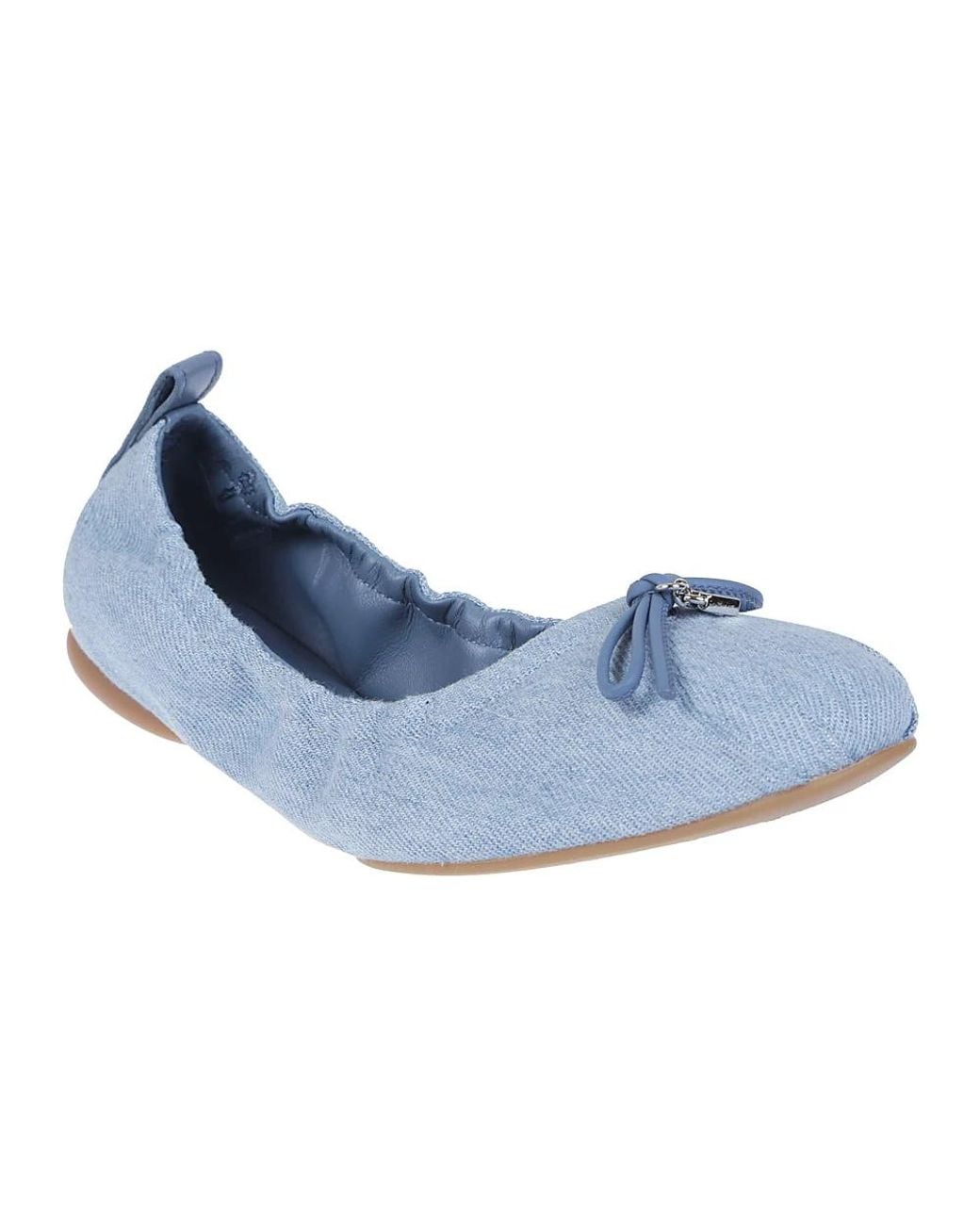 Hogan Blue Ballerina Shoes