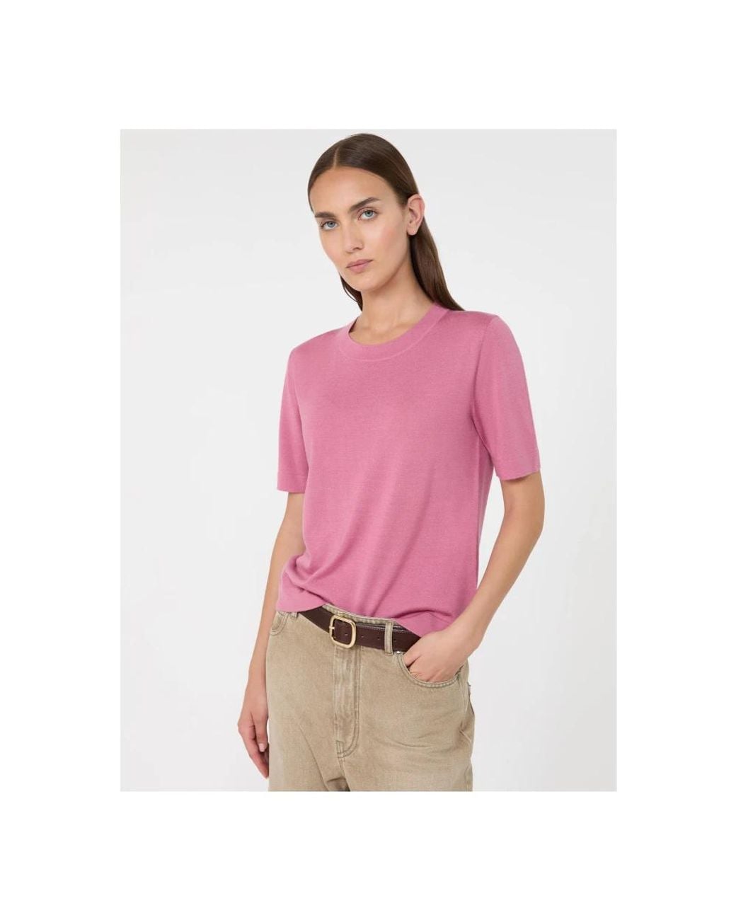 Weekend by Maxmara Pink Round-Neck Knitwear