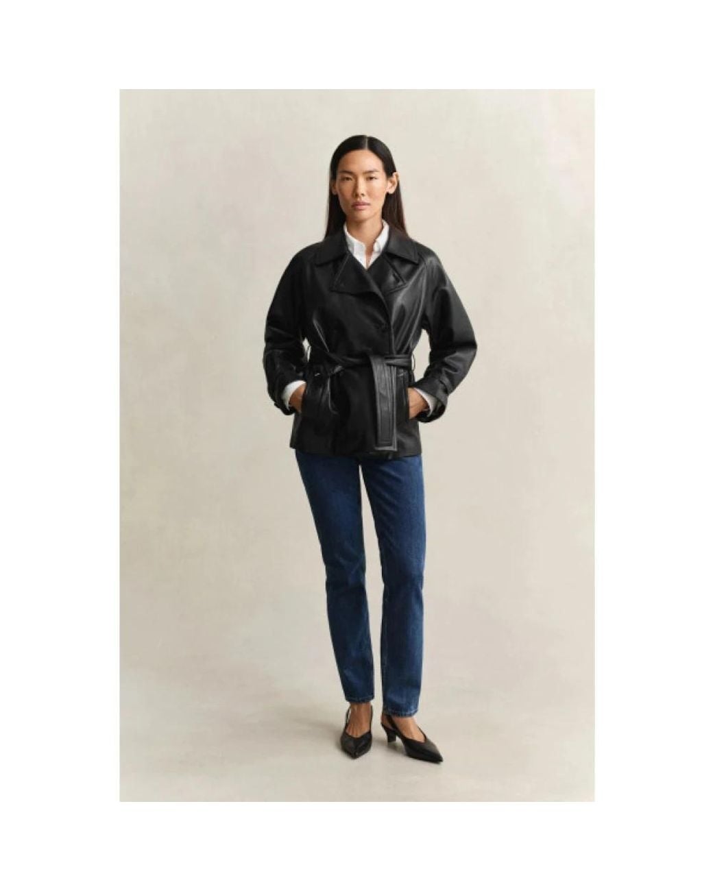 Leather Jackets Gant de color Black