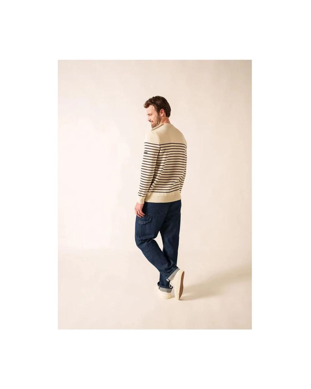 Saint James Natural Round-Neck Knitwear for men