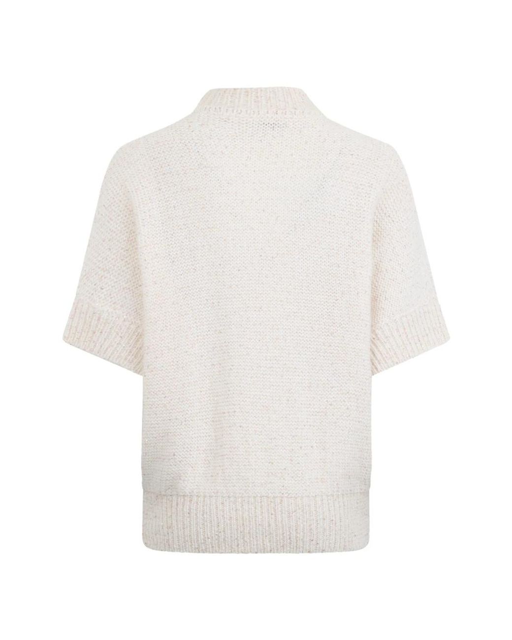 Peserico Geperforeerde Trui Met Korte Mouwen in het White