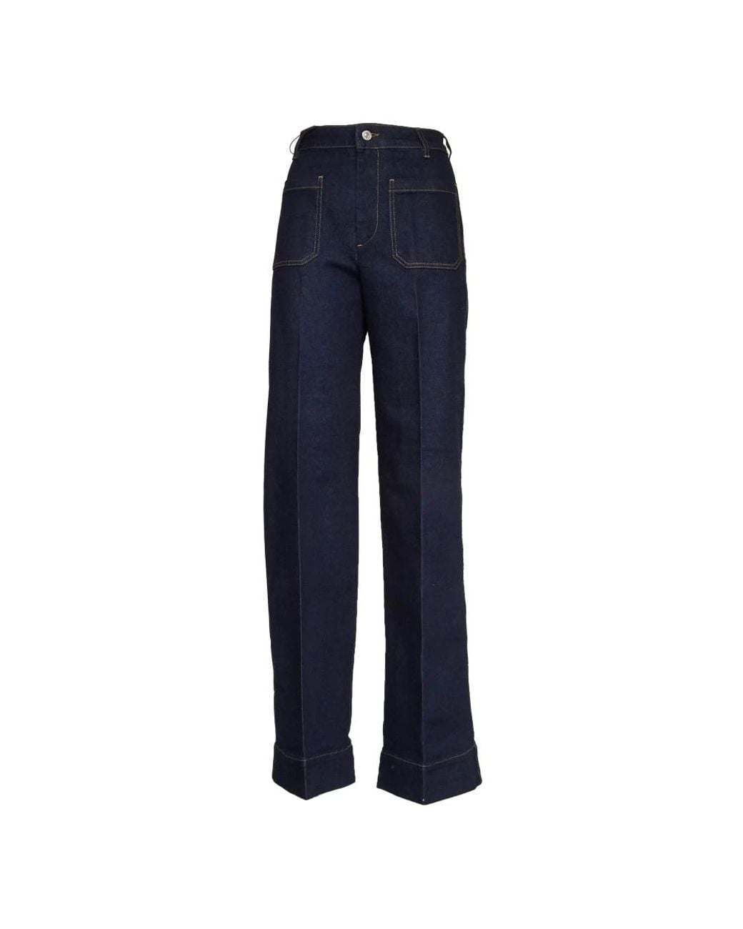 Victoria Beckham Blue Wide Jeans