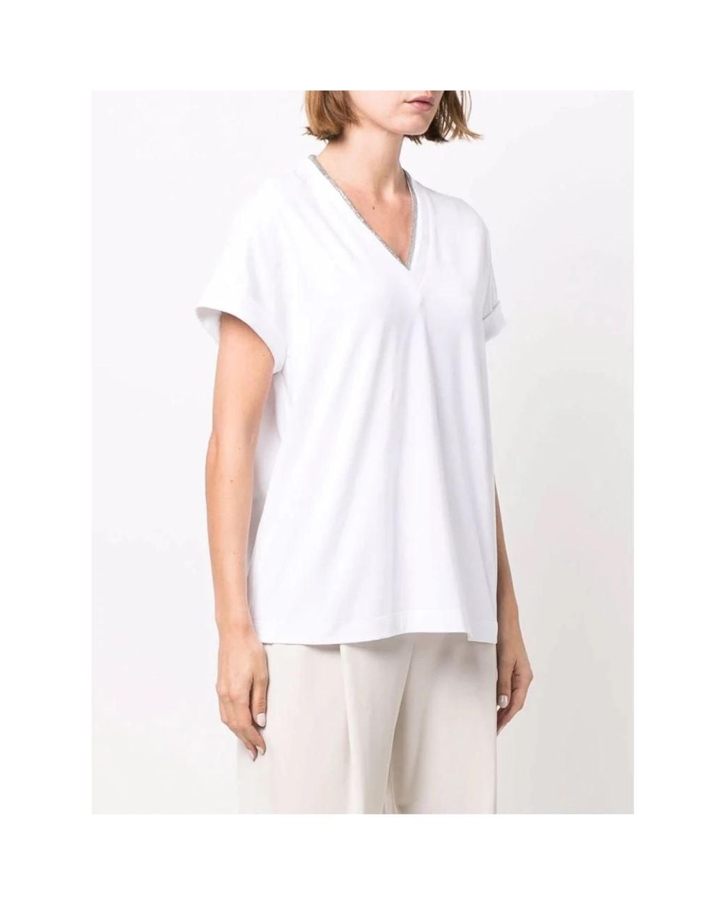 T-Shirts Brunello Cucinelli de color White
