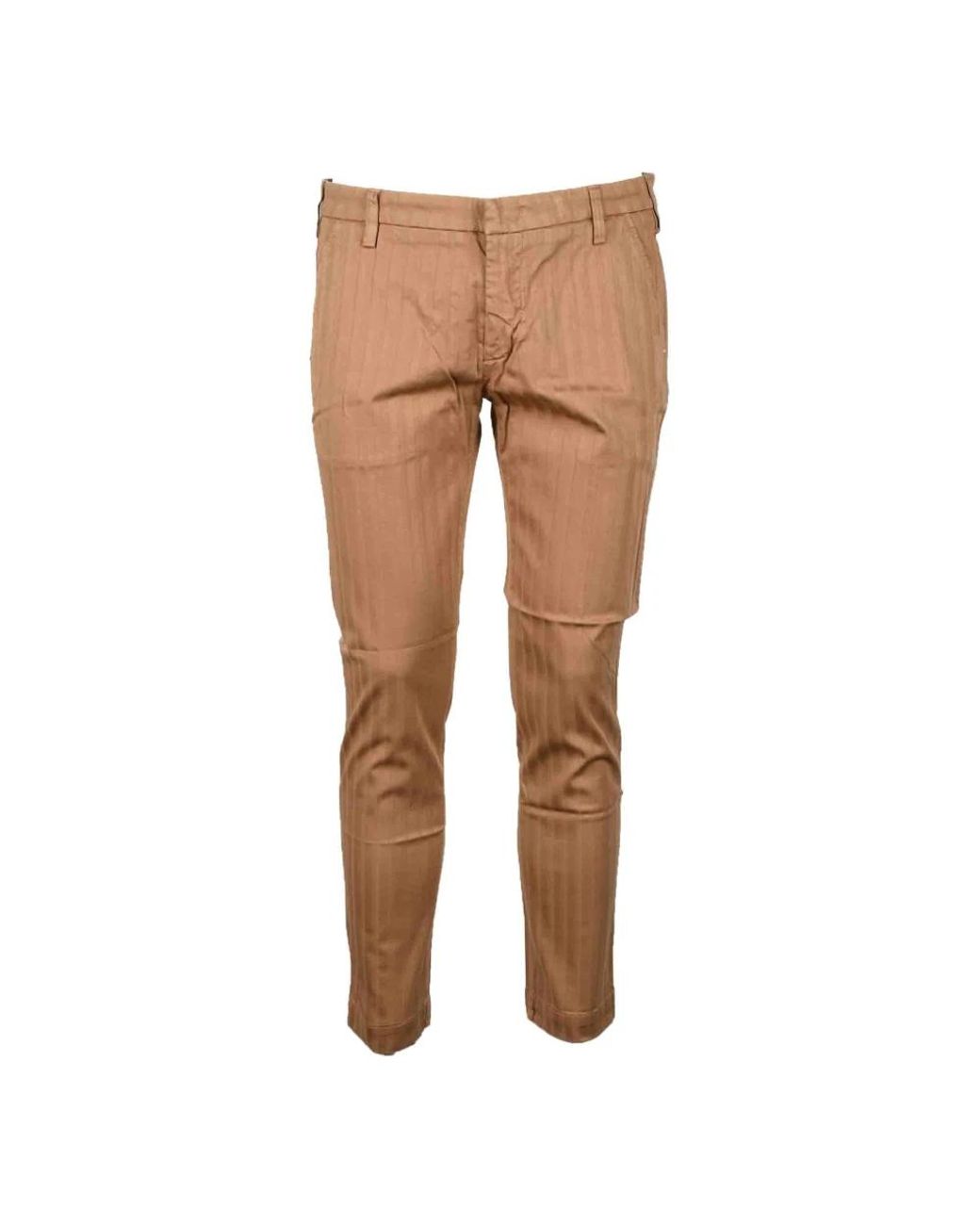 Entre Amis Brown Slim-Fit Trousers for men