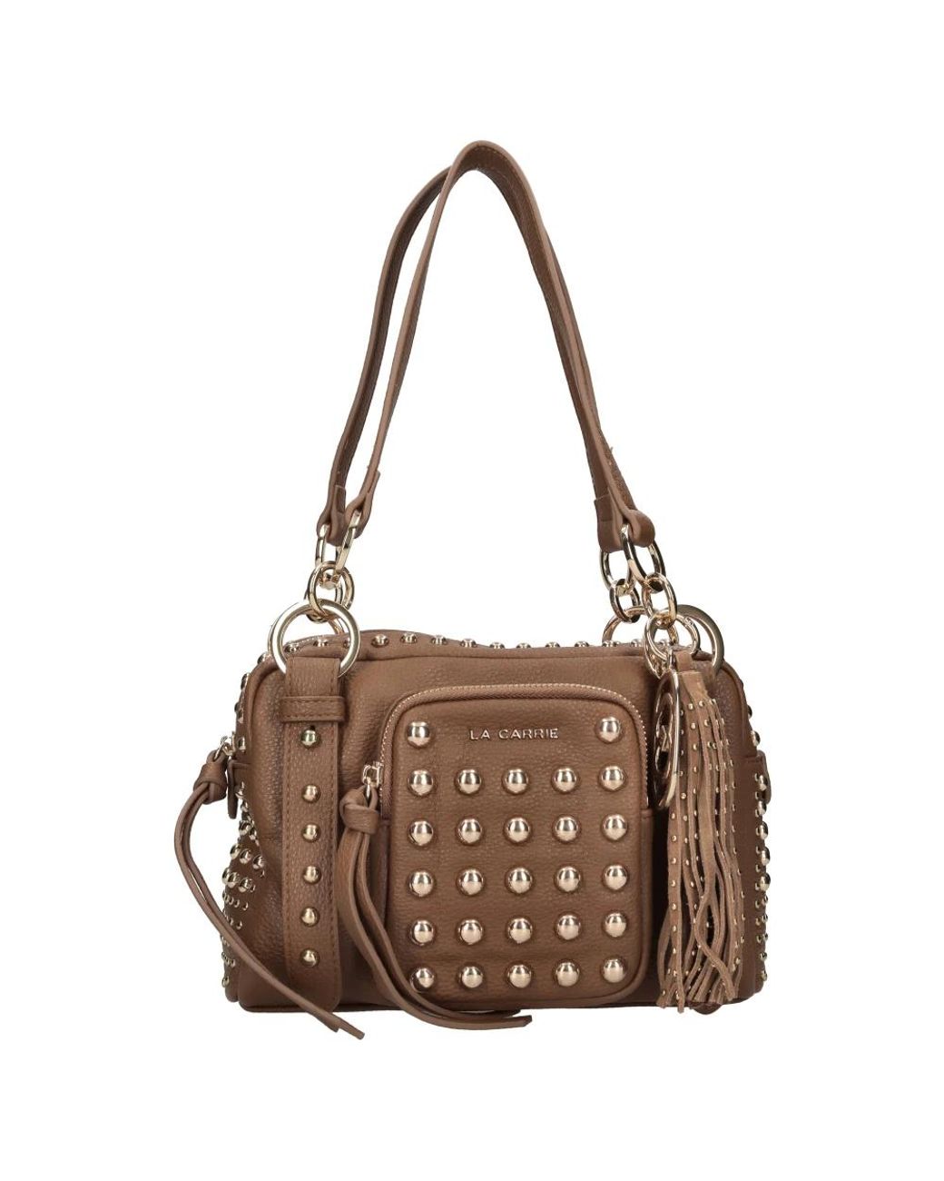 La Carrie Brown Shoulder Bags