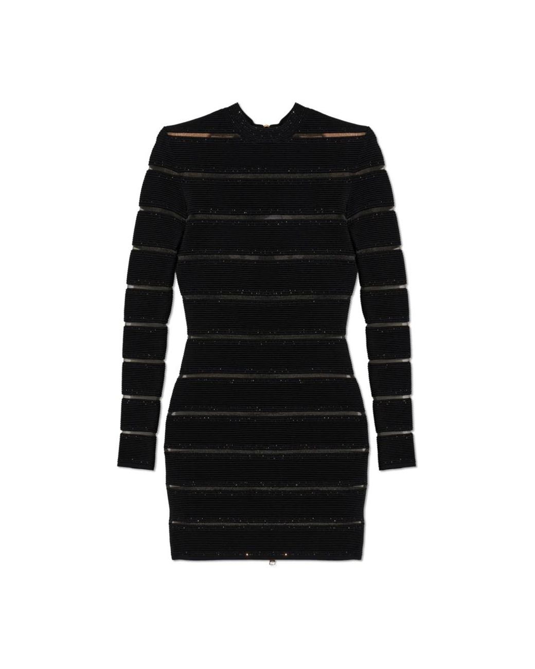 Balmain Black Knitted Dresses