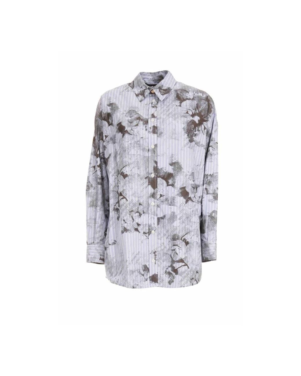Roberto Cavalli Blue Gemustertes Hemd