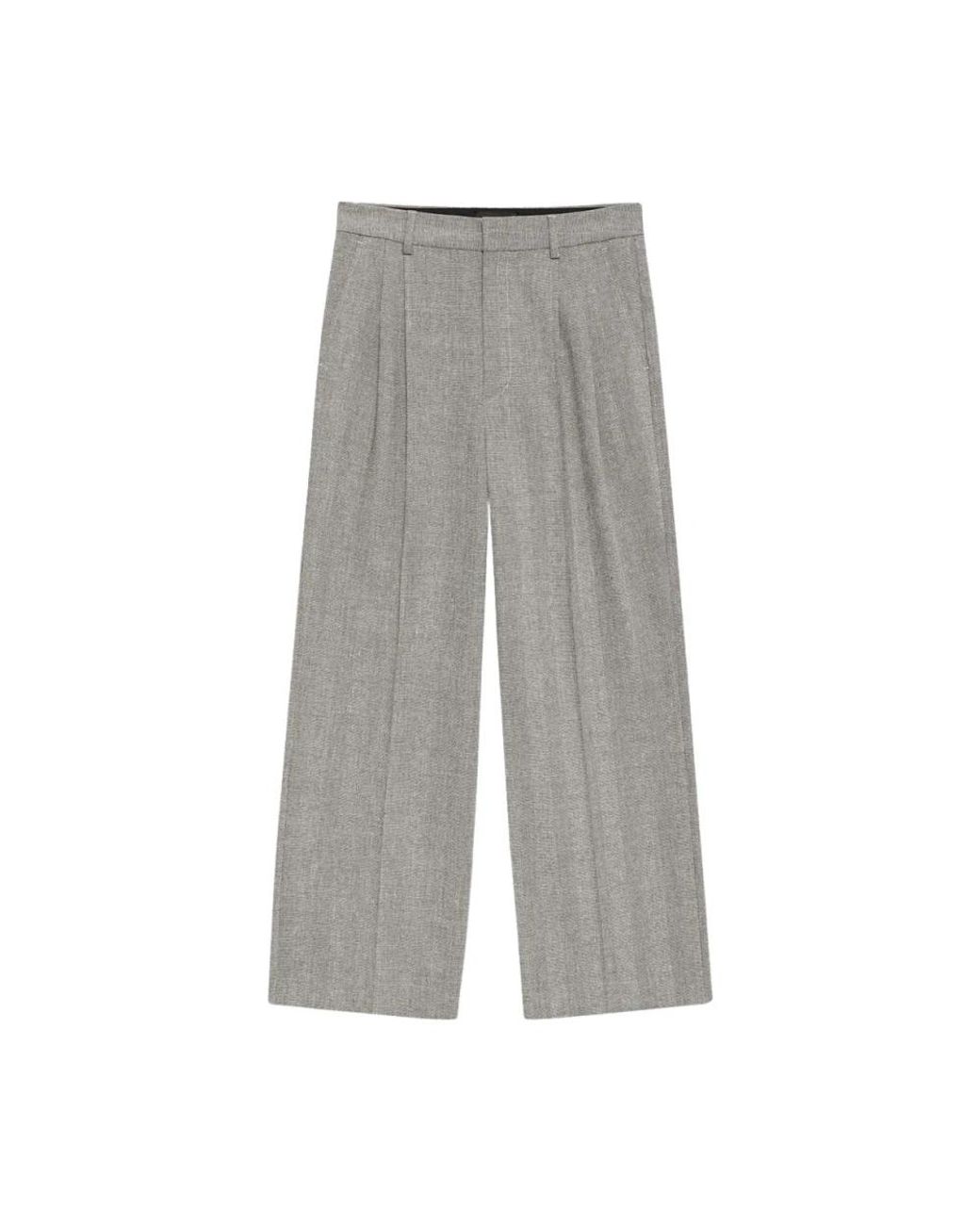 Anine Bing Gray Wide Trousers