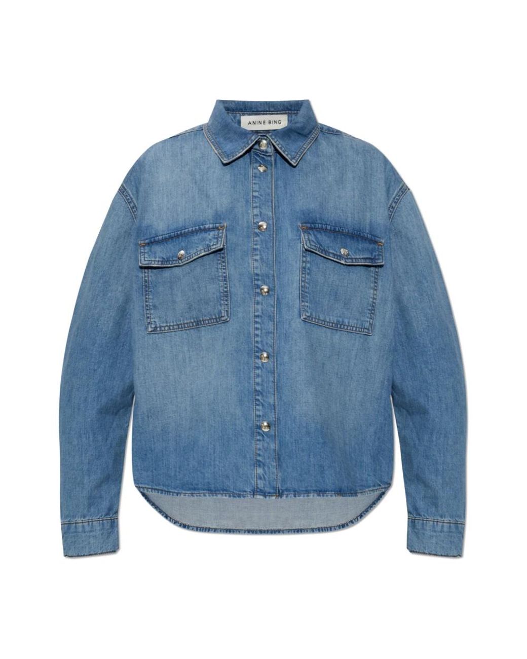Anine Bing Blue Denim Shirts