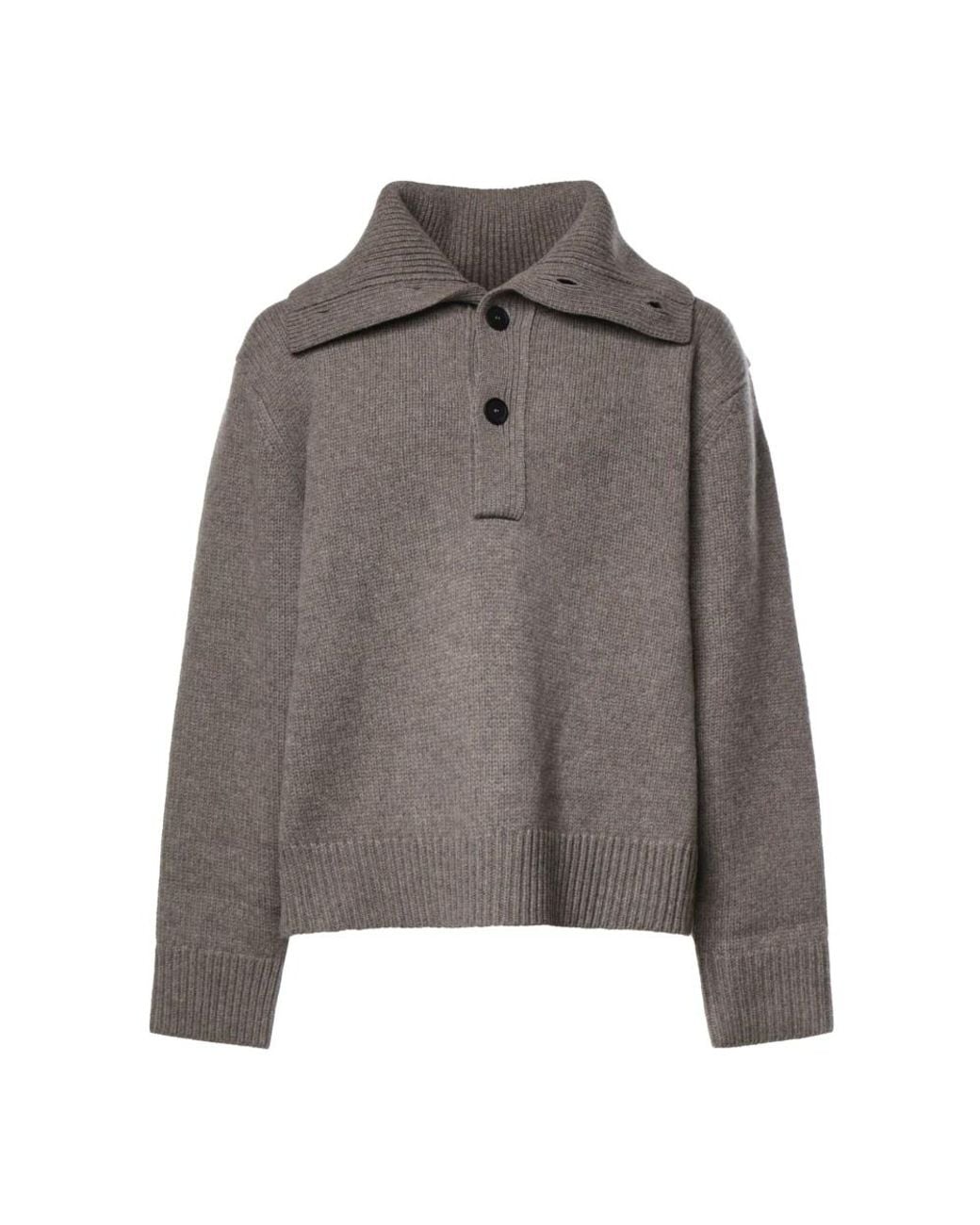 Studio Nicholson Orena Knit Polo in het Gray voor heren