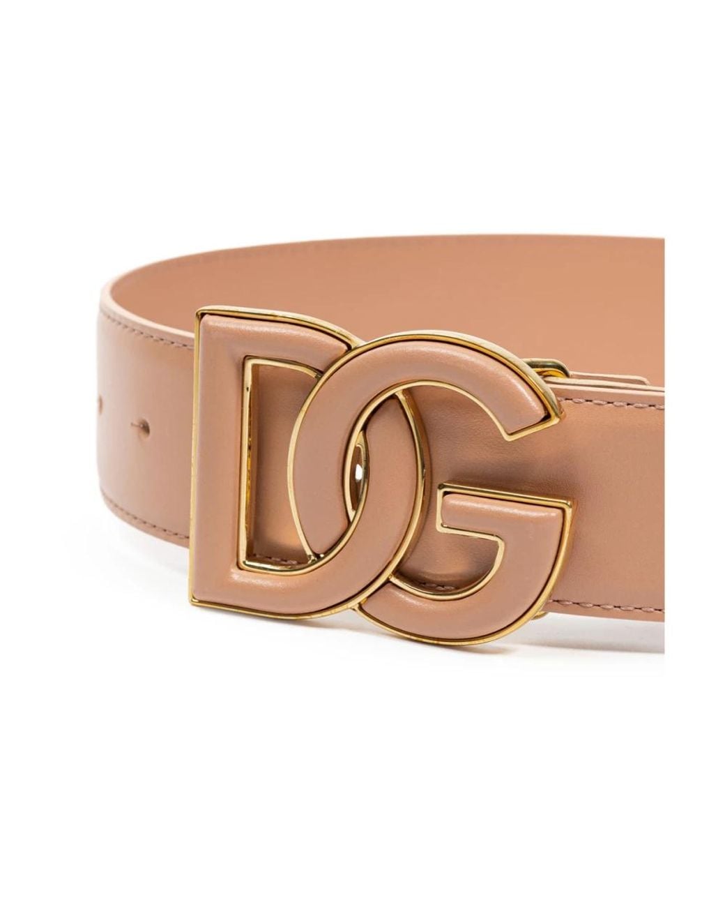 Dolce & Gabbana Natural Pink Leather Belt